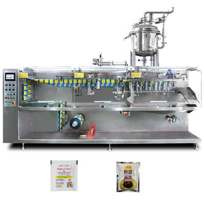 ราคาดี Roll Film Standup Pouch Top Spout Doypack Milk Tea Filling Horizontal multifunctional packaging machine ออนไลน์